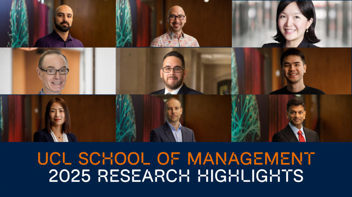 A selection of headshots of School of Management research academics